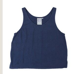Jungmaven Cropped Tank - Navy